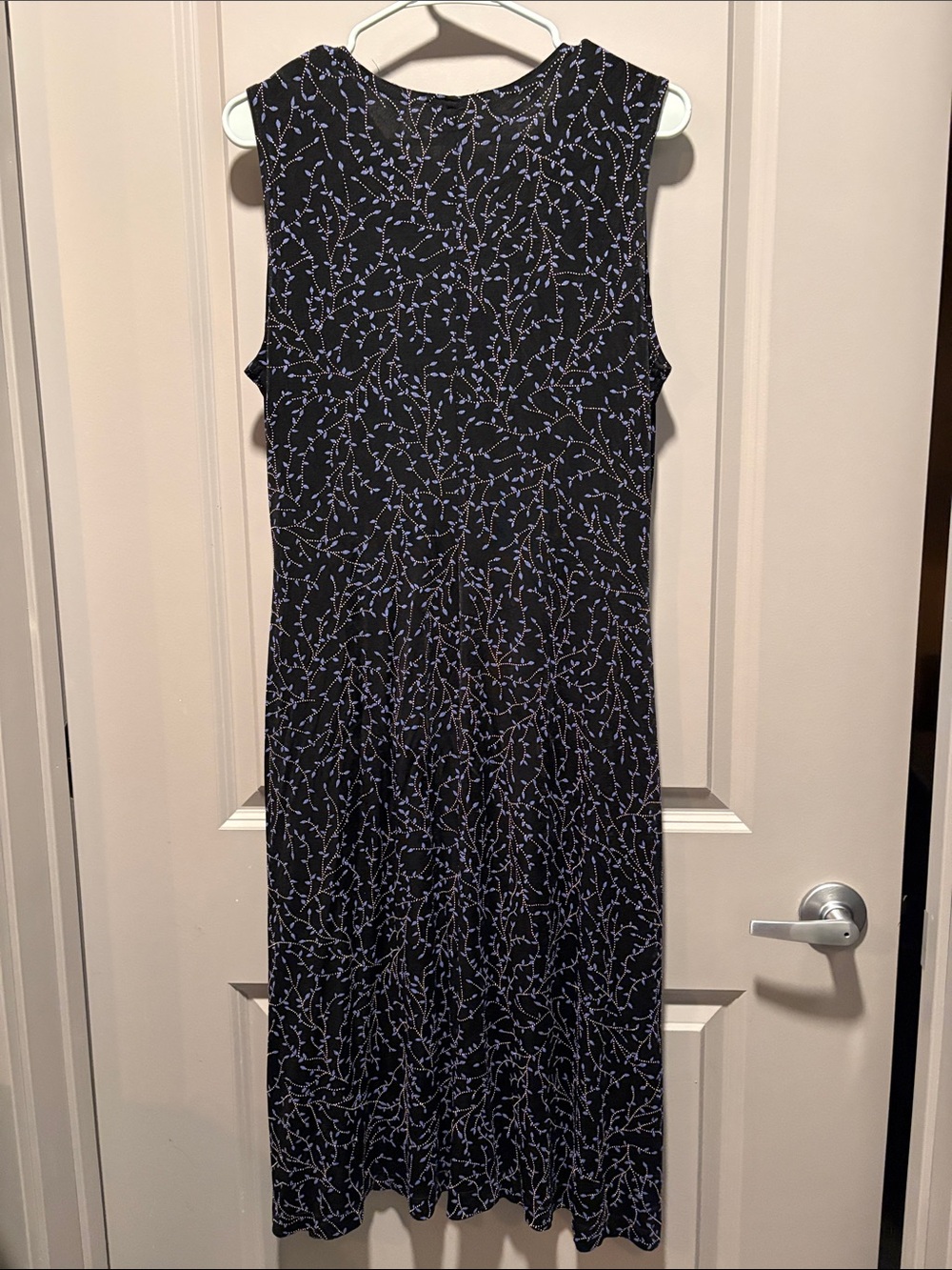 Ronni Nicole Black Lavender Midi Dress 16 Sleeveless Travel A-Line - Picture 4 of 4